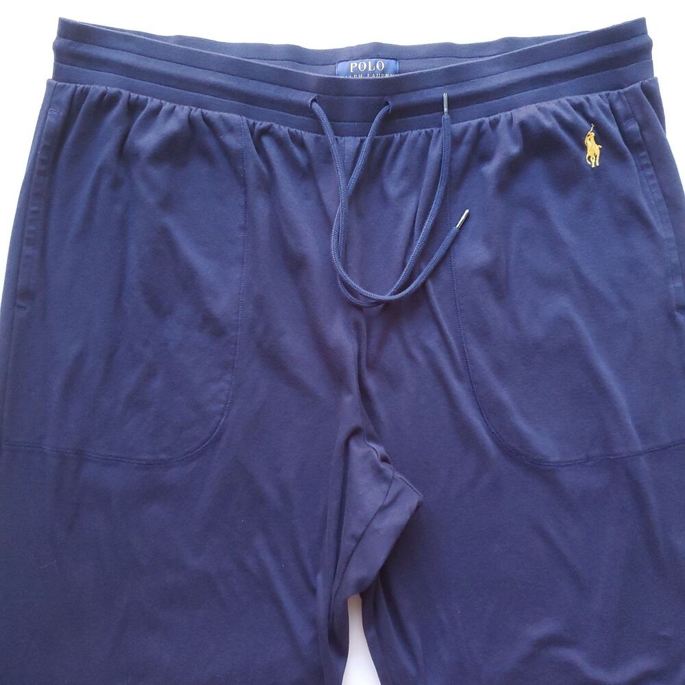 Polo Ralph Lauren Sleepwear Pants Mens 2XL Pajama Bottom Blue Pony Drawstring